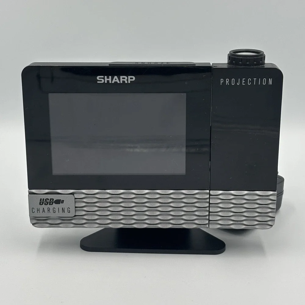 SHARP SPC543 Alarm Time Display Time Projection w 2Amp USB Charger Port Calendar